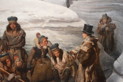 Læstadius Preaching to the Sami by François Auguste Biard